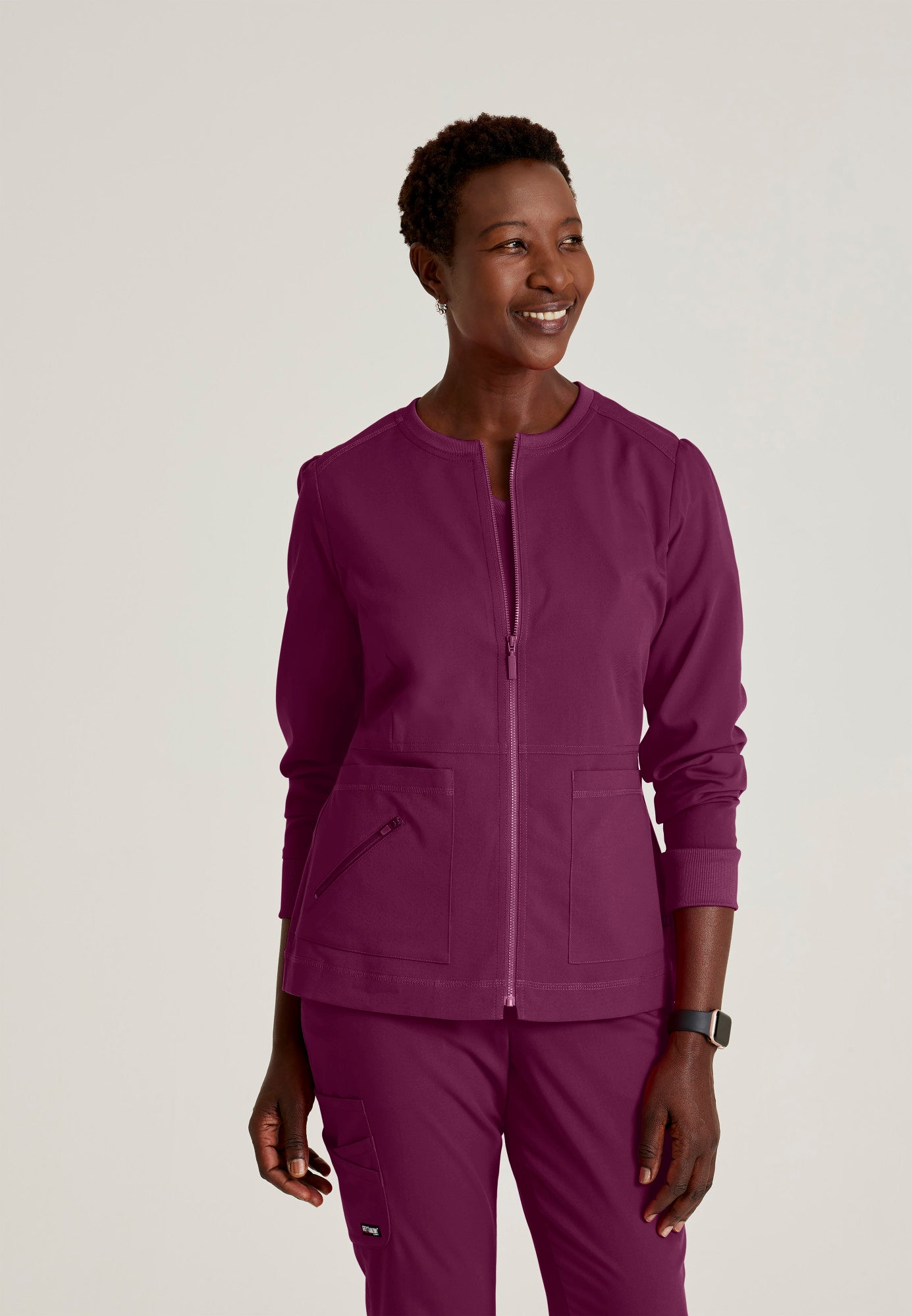 Millie Jacket Wine Grey's Anatomy Scrubs