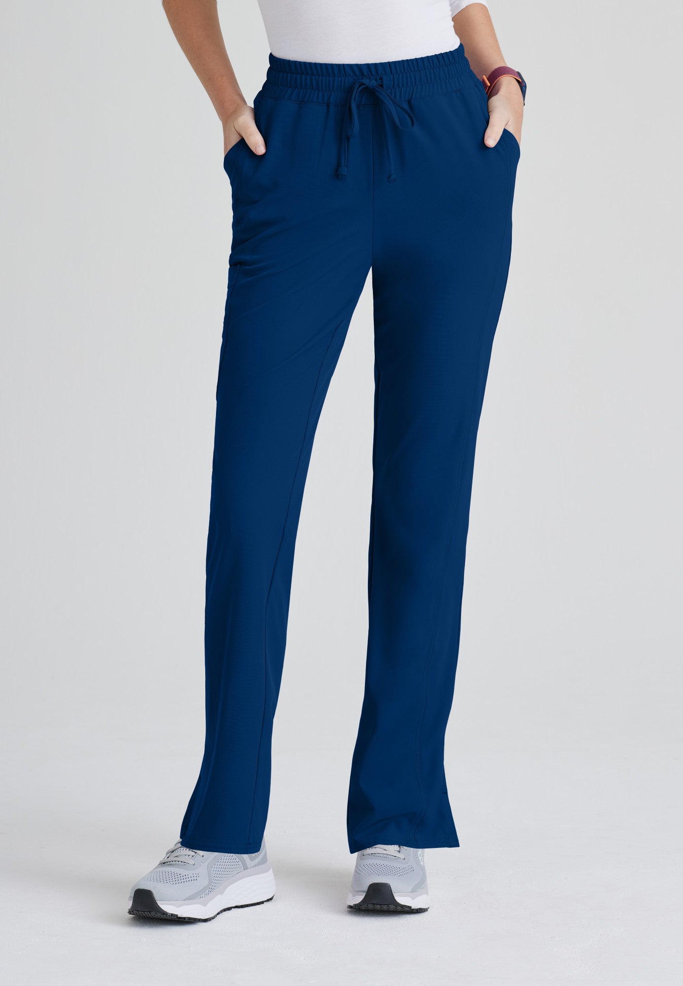 カールカナイ　エアリー　ガムストレッチ　ダマスク　パンツ　40 ブルー Gamma Pant - Navy | Grey's Anatomy Scrubs