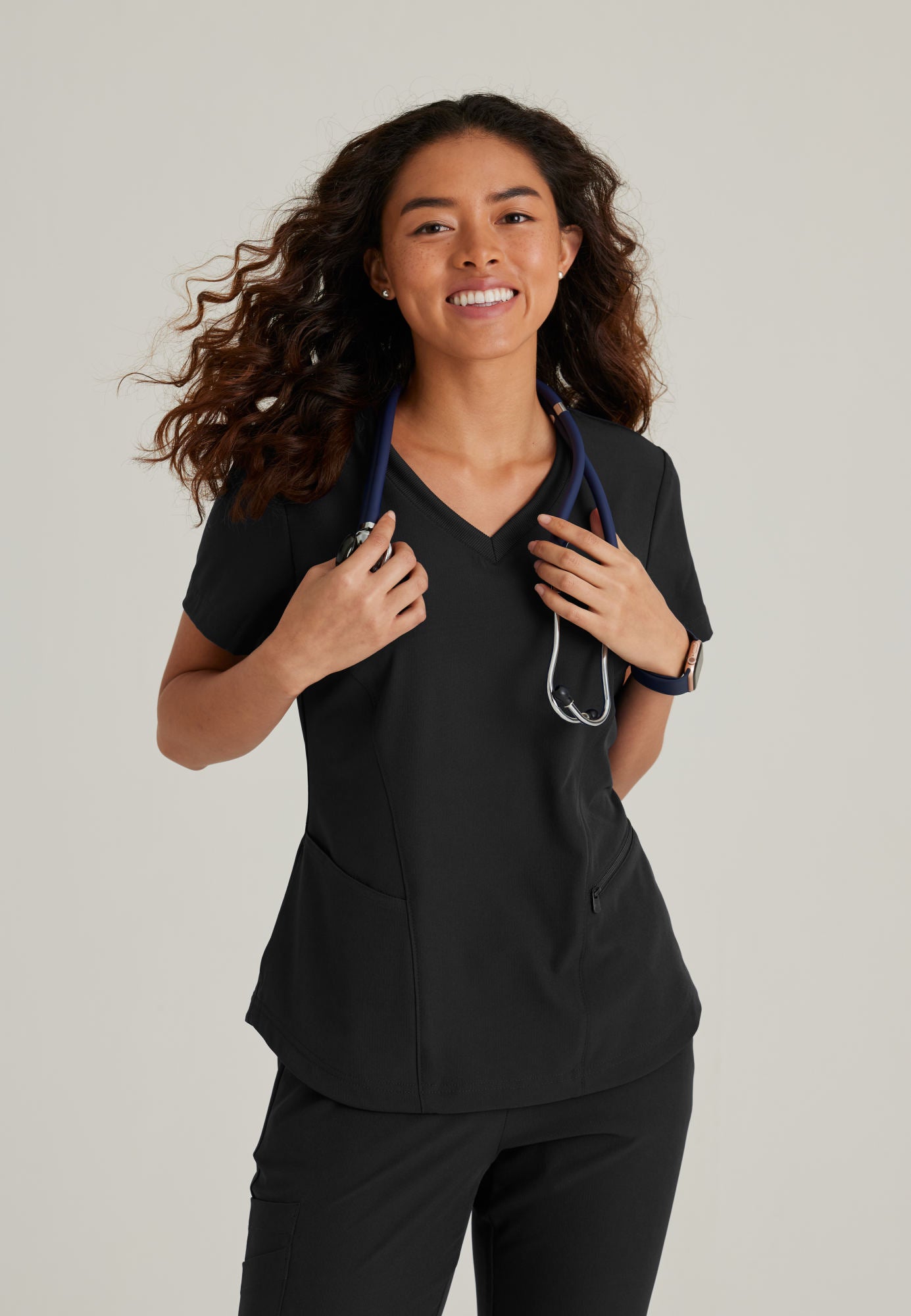 トップス VR+ Electra Top - Black | Grey's Anatomy Scrubs