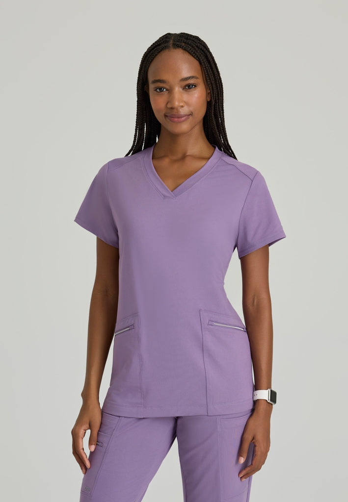 OVERNEATH RIB TOP LAVENDER
