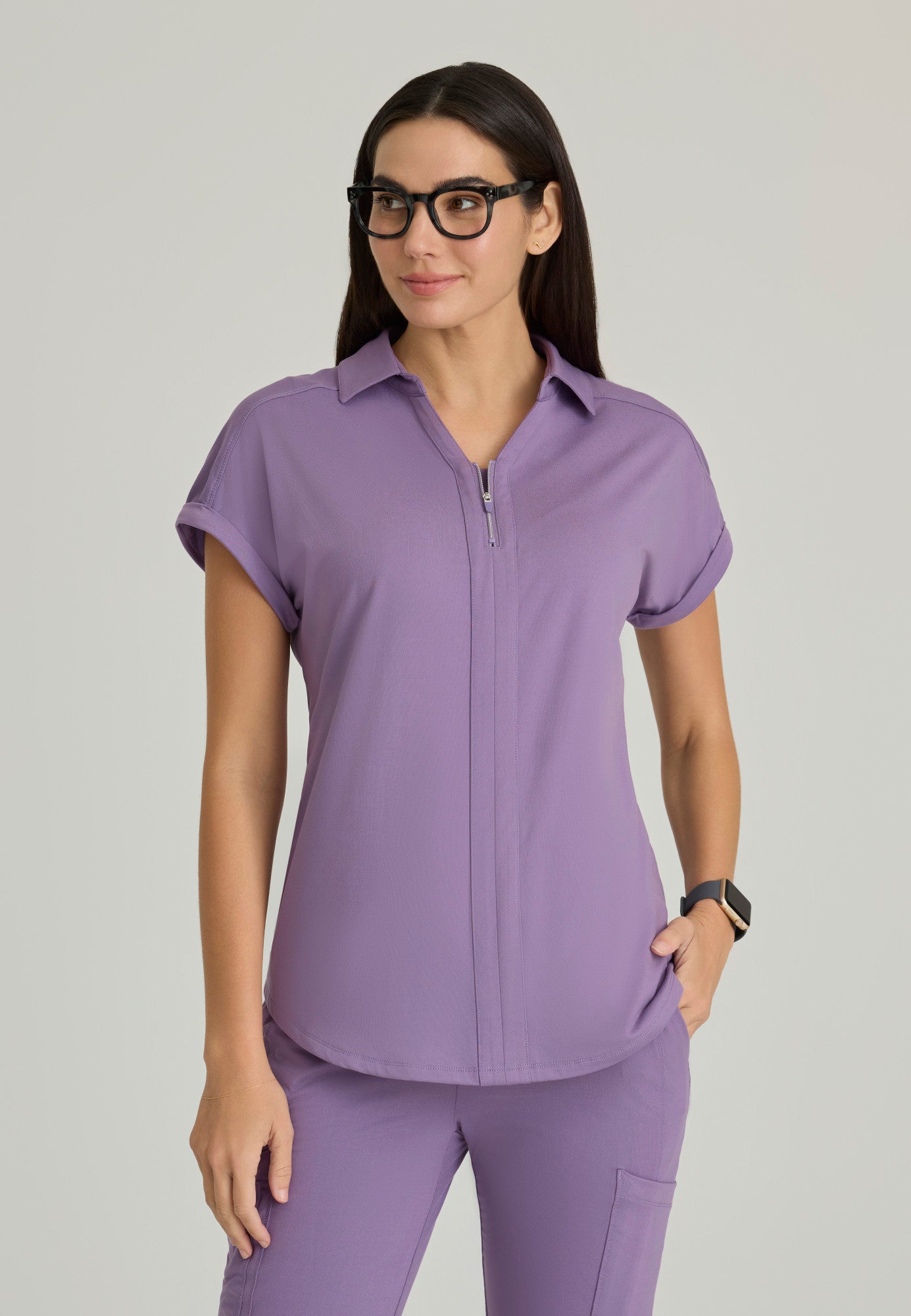 Engage Knit Top - Dusty Lavender | Grey's Anatomy Scrubs