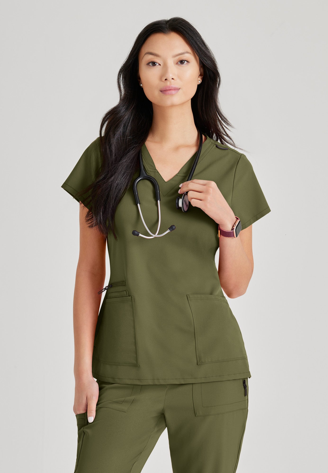 Purpose Top - Olive | Grey's Anatomy Scrubs