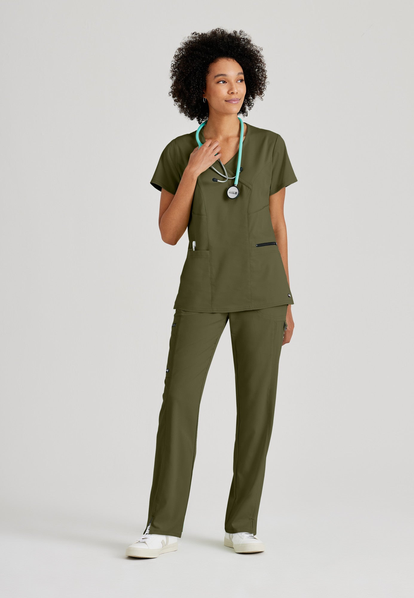 Kim Top - Olive | Grey's Anatomy Scrubs
