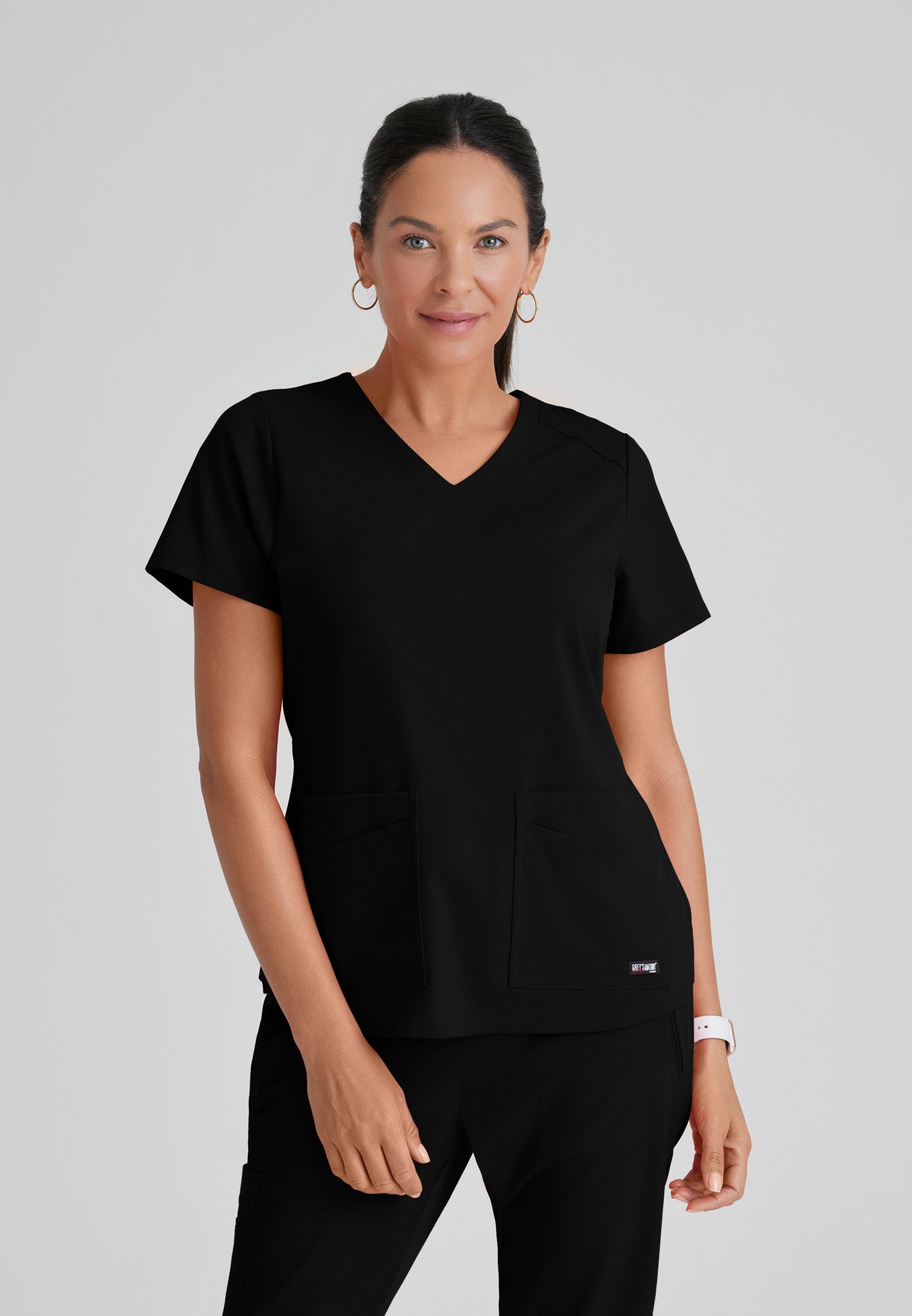 Emma Top - Black | Grey's Anatomy Scrubs