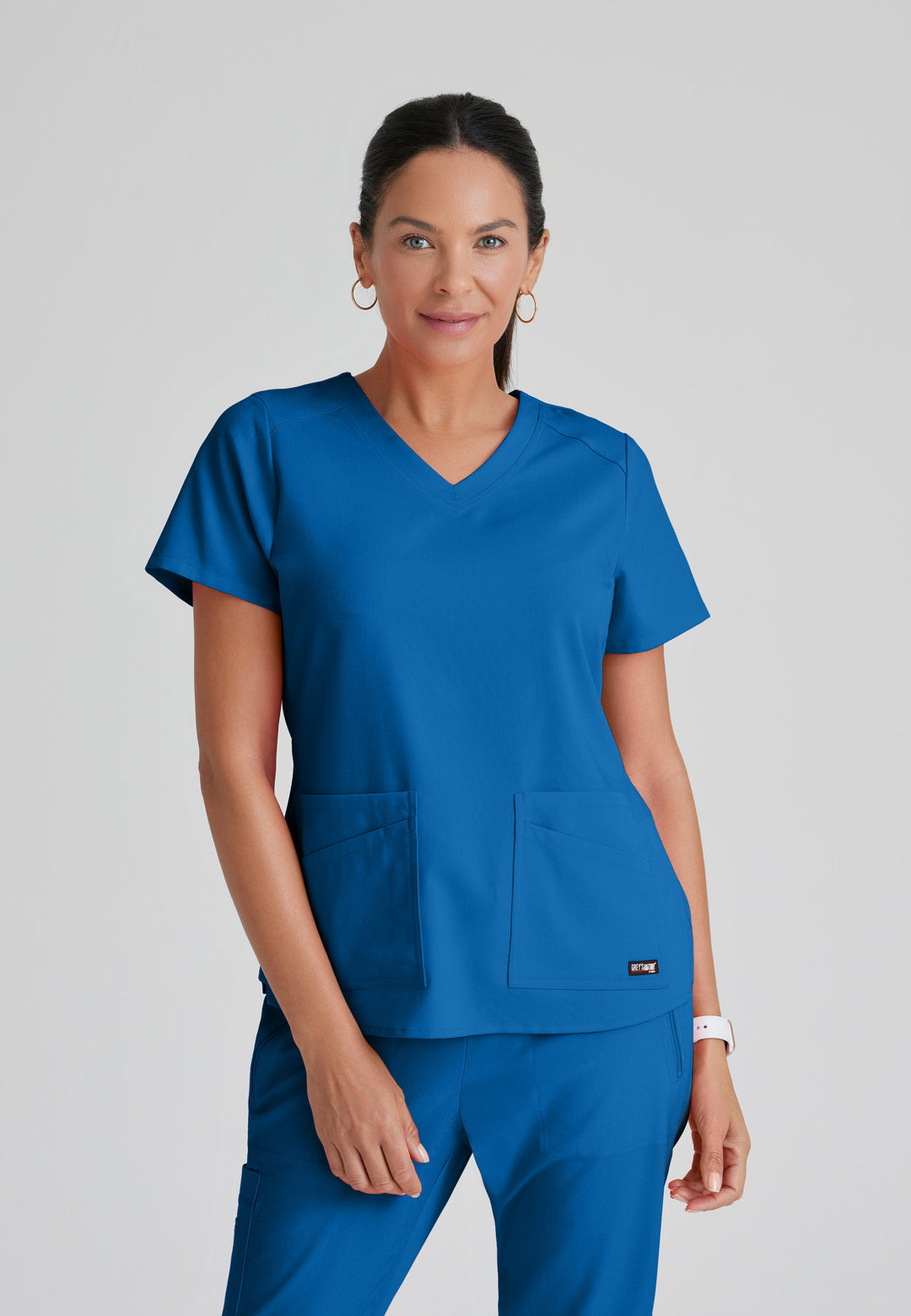 greys anatomy scrub dress Grey's Anatomy Stretch GRST011 Emma Scrub Top Wine