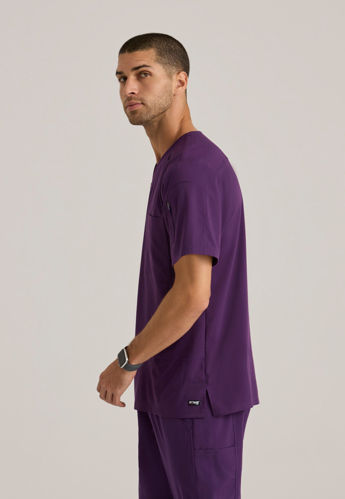 Murphy Top - Eggplant | Grey's Anatomy Scrubs