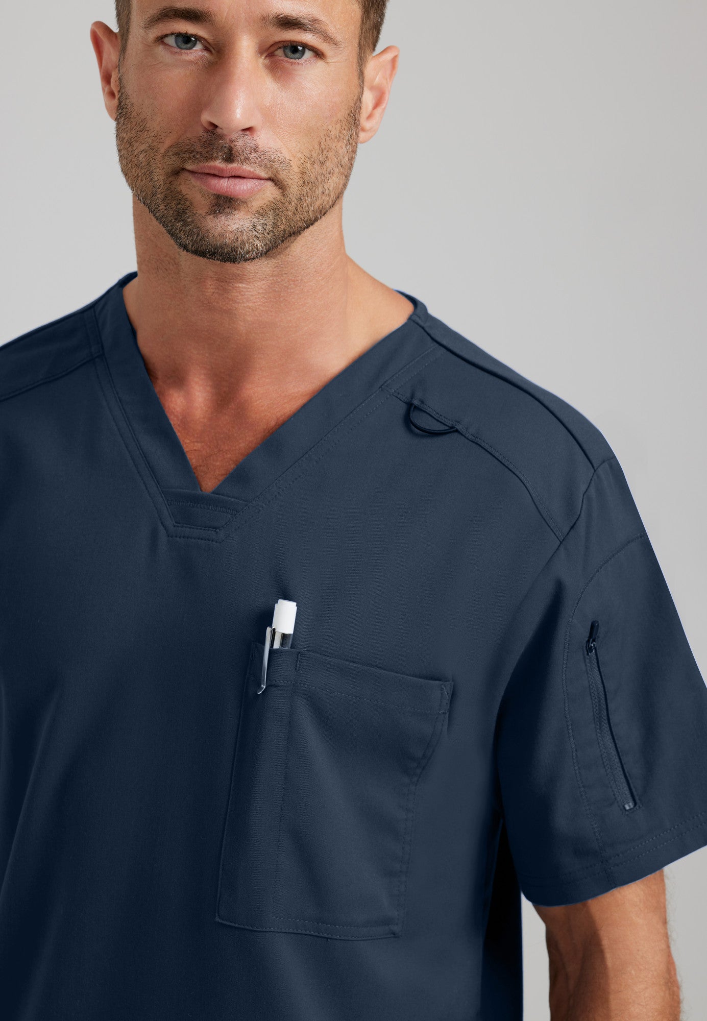 Murphy Top - Steel | Grey's Anatomy Scrubs