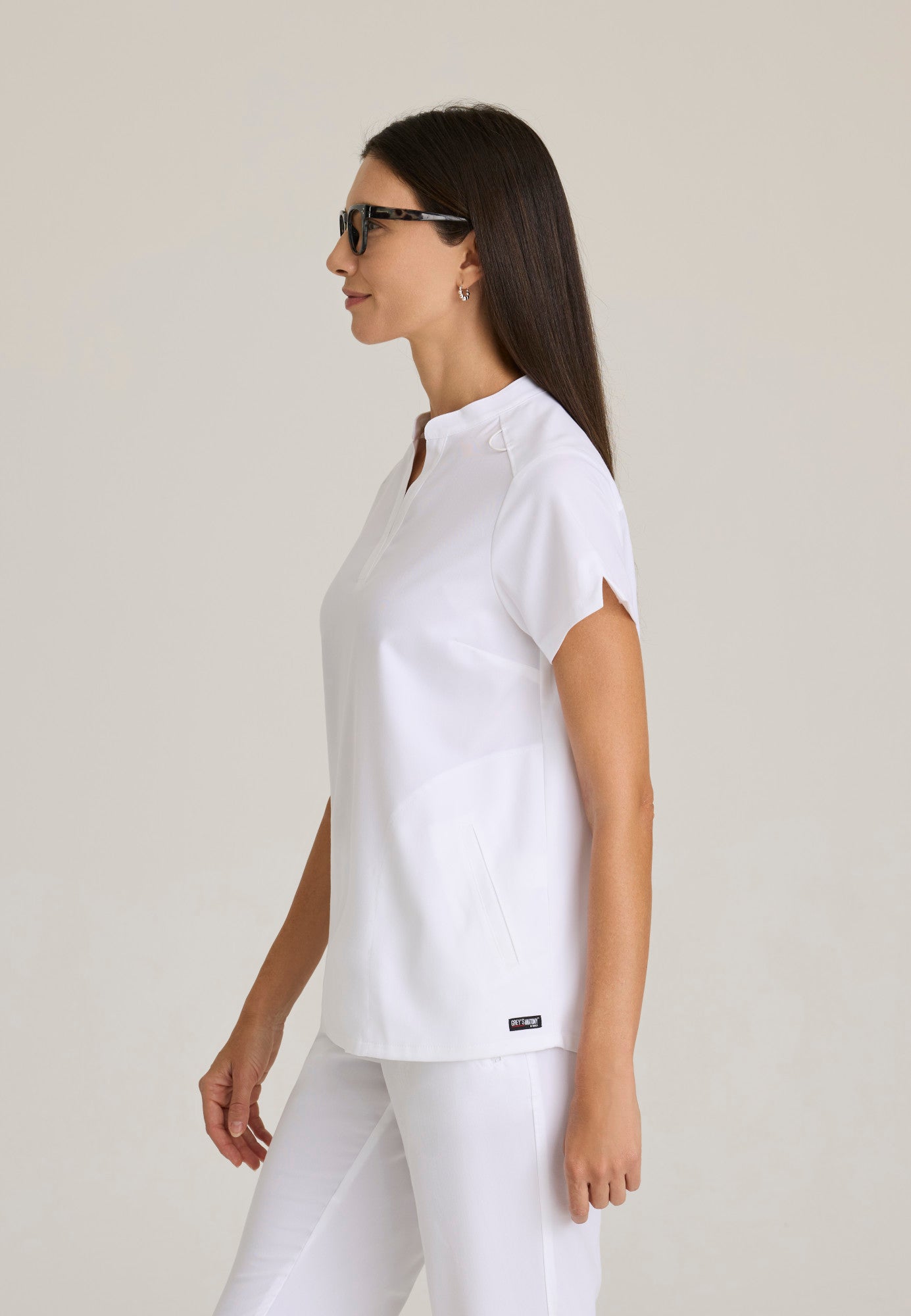 Avery Top - White | Grey's Anatomy Scrubs