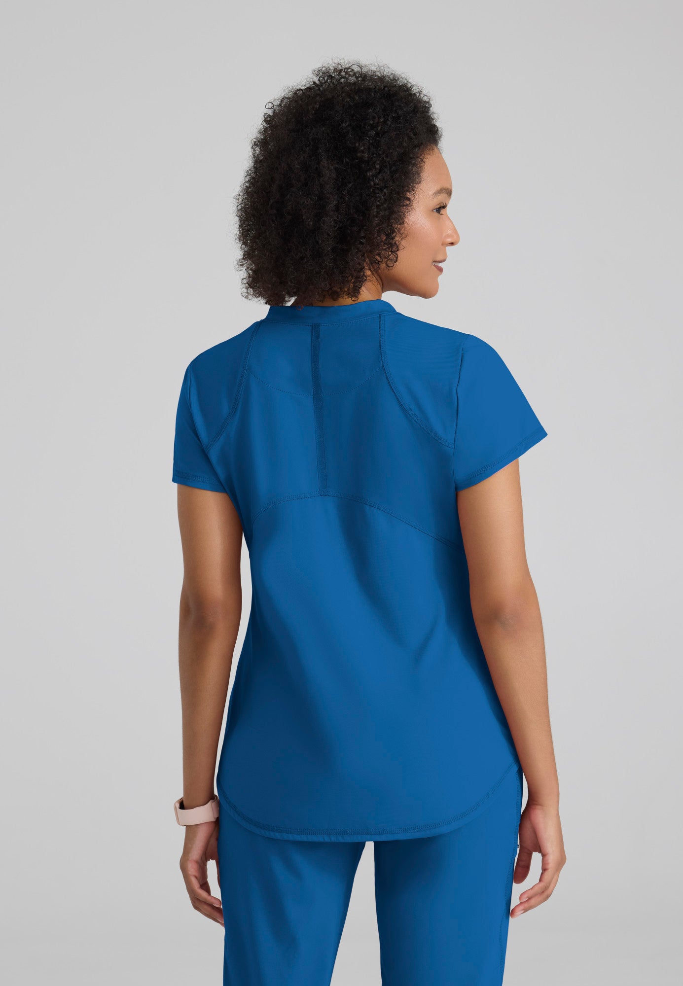 rurumu gynandromorph knit OP スモーキーブルー Define Knit Top - New Royal | Grey's Anatomy Scrubs