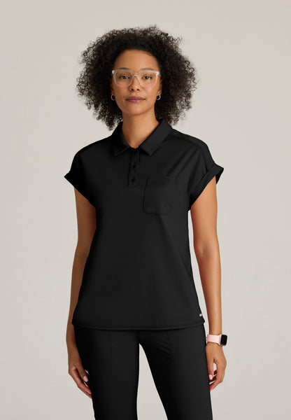 Renew Knit Top - Black | Grey's Anatomy Scrubs
