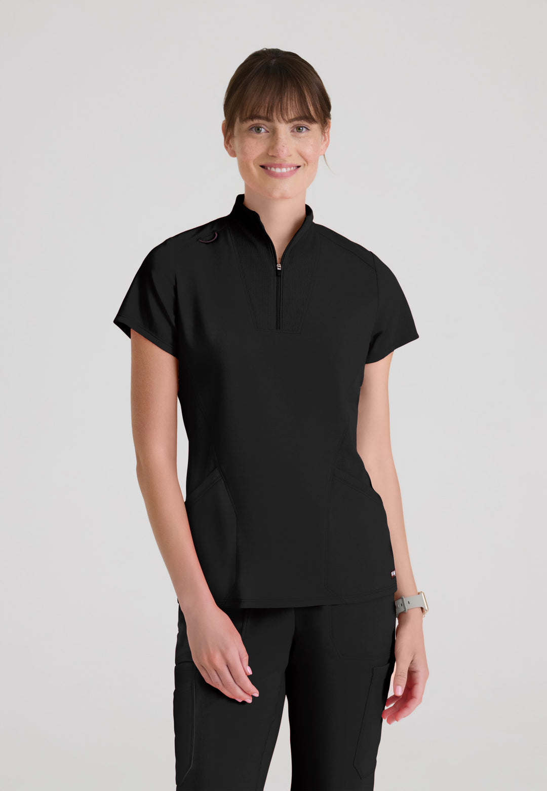 Kristi Top - Black - Grey's Anatomy Scrubs