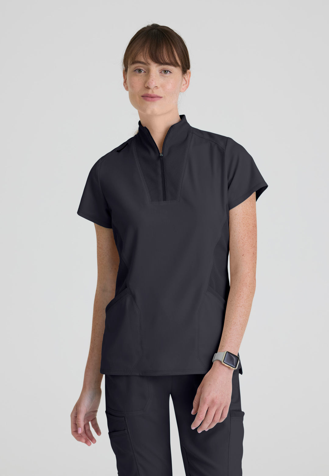 Kristi Top - Steel - Grey's Anatomy Scrubs
