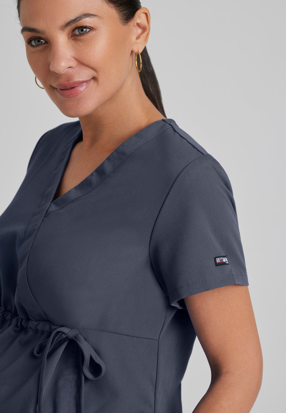 Grey's Anatomy Classic Lilah Scrub Top-Women's Maternity - Steel Grey's Anatomy Classic Lilah Scrub Top-Women's Maternity - Steel