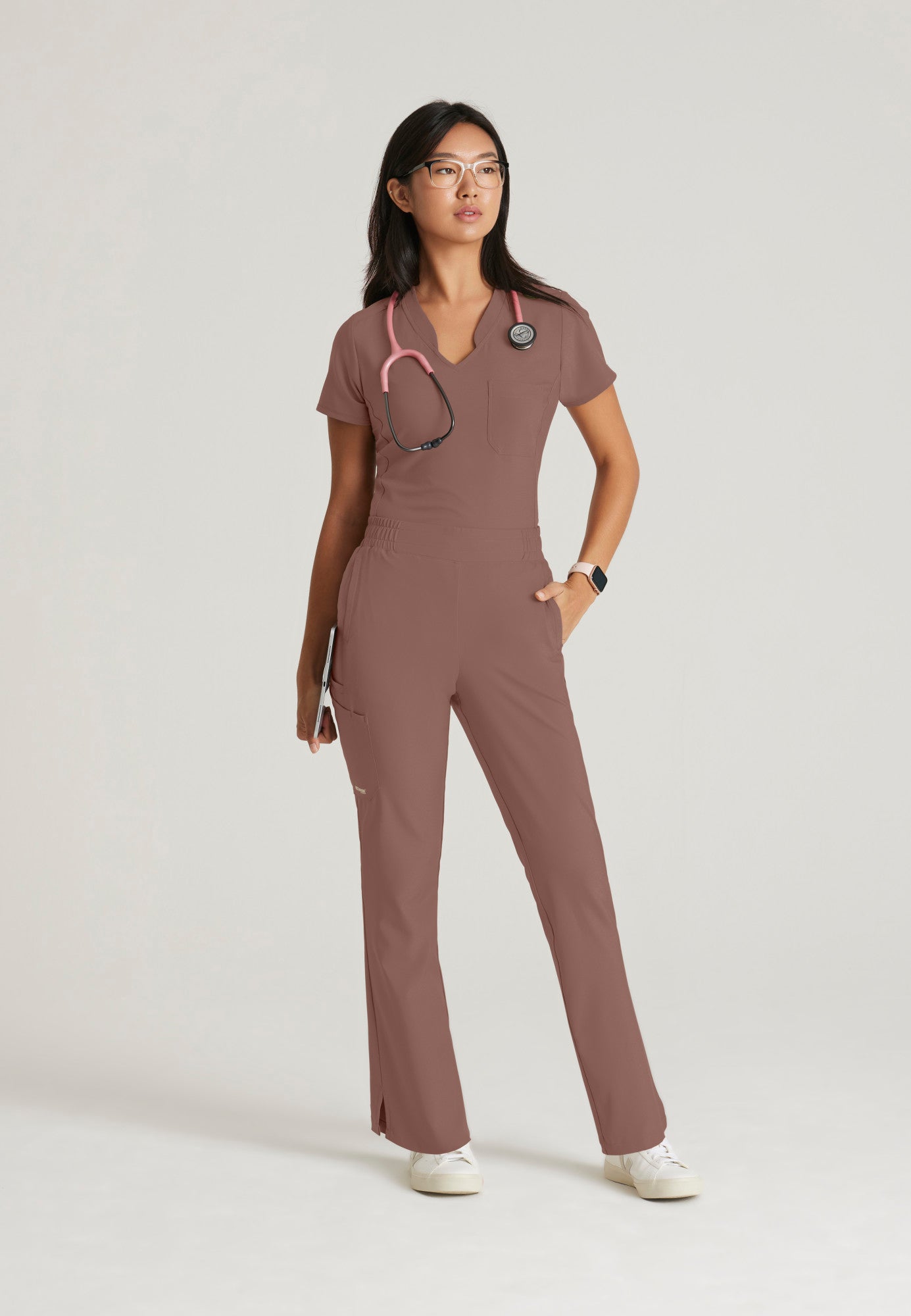 Sway Tuck-In Top - Driftwood | Grey's Anatomy Scrubs