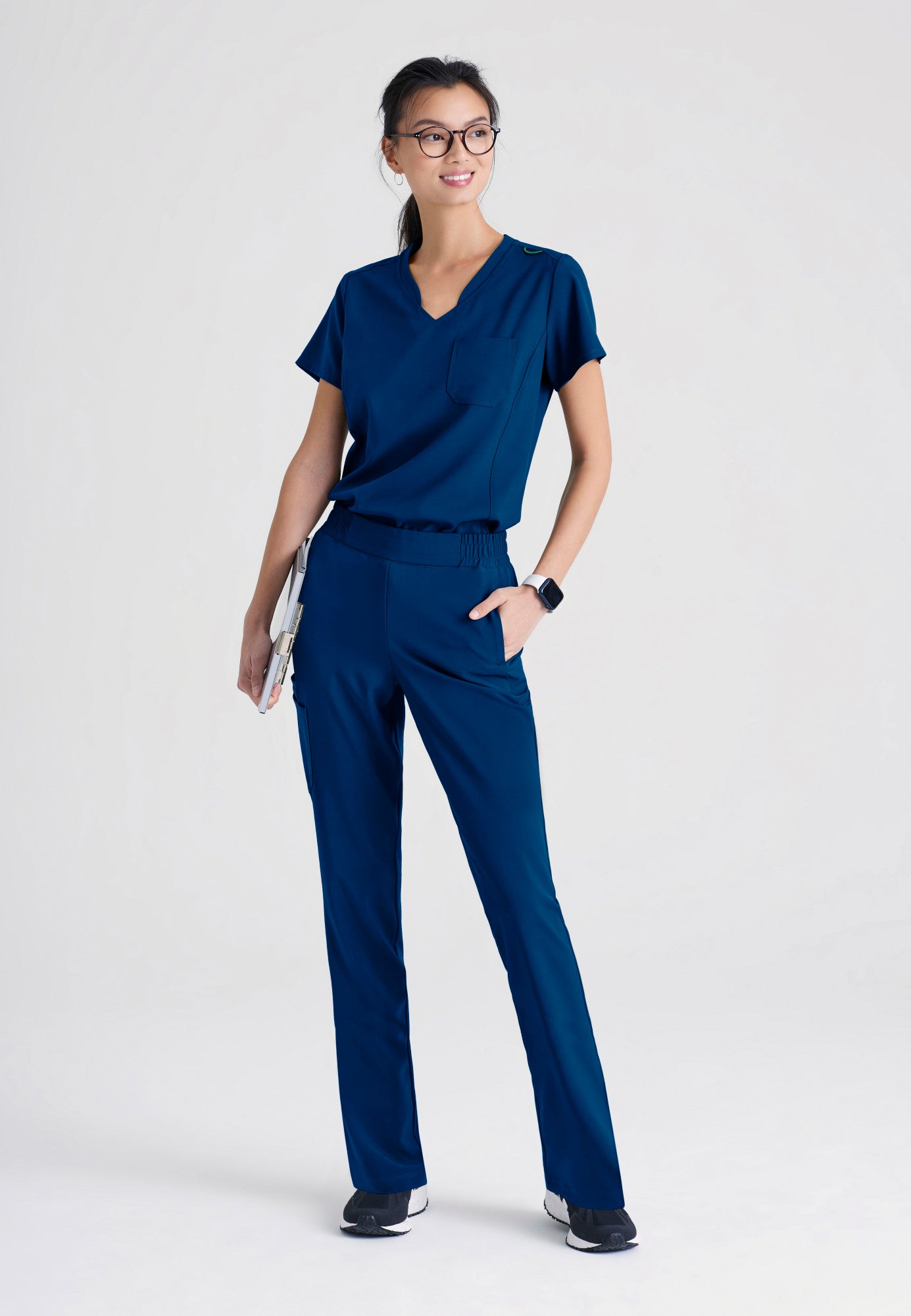 Sway Tuck-In Top - Indigo | Grey's Anatomy Scrubs