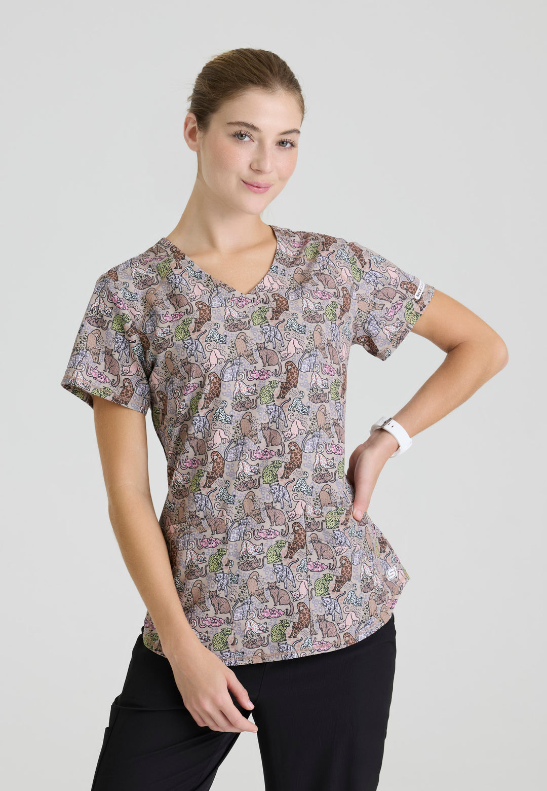 Essence Top - All Kinds Of Leopard - Grey's Anatomy Scrubs