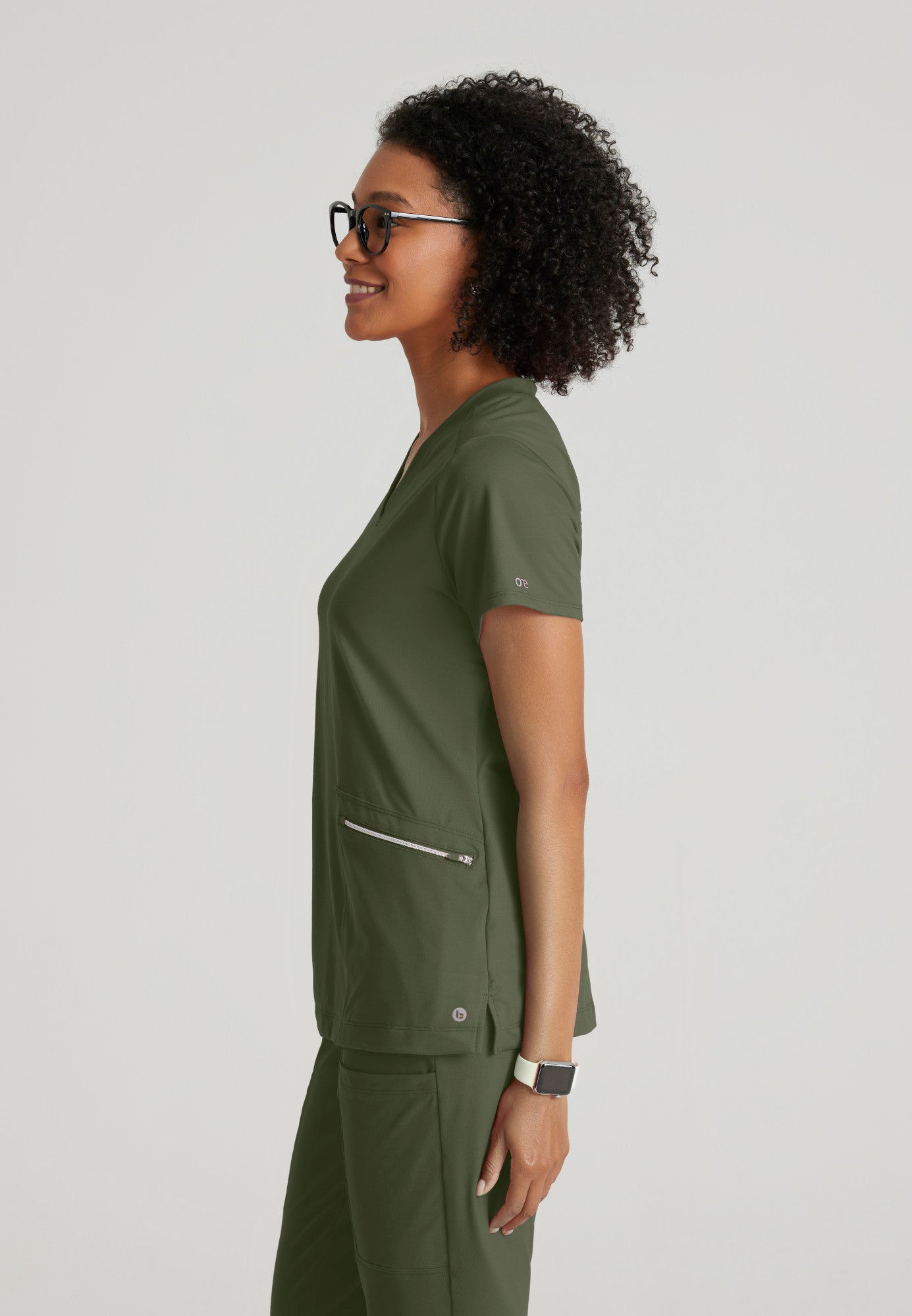 Victory Knit Top - Olive | Grey's Anatomy Scrubs