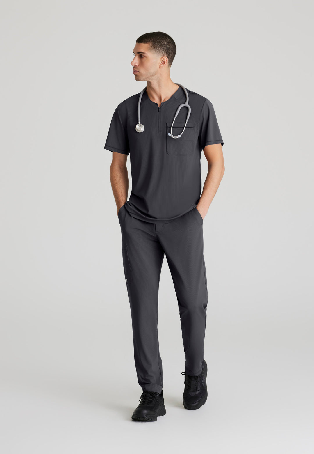 Flex Knit Top - Pewter | Grey's Anatomy Scrubs