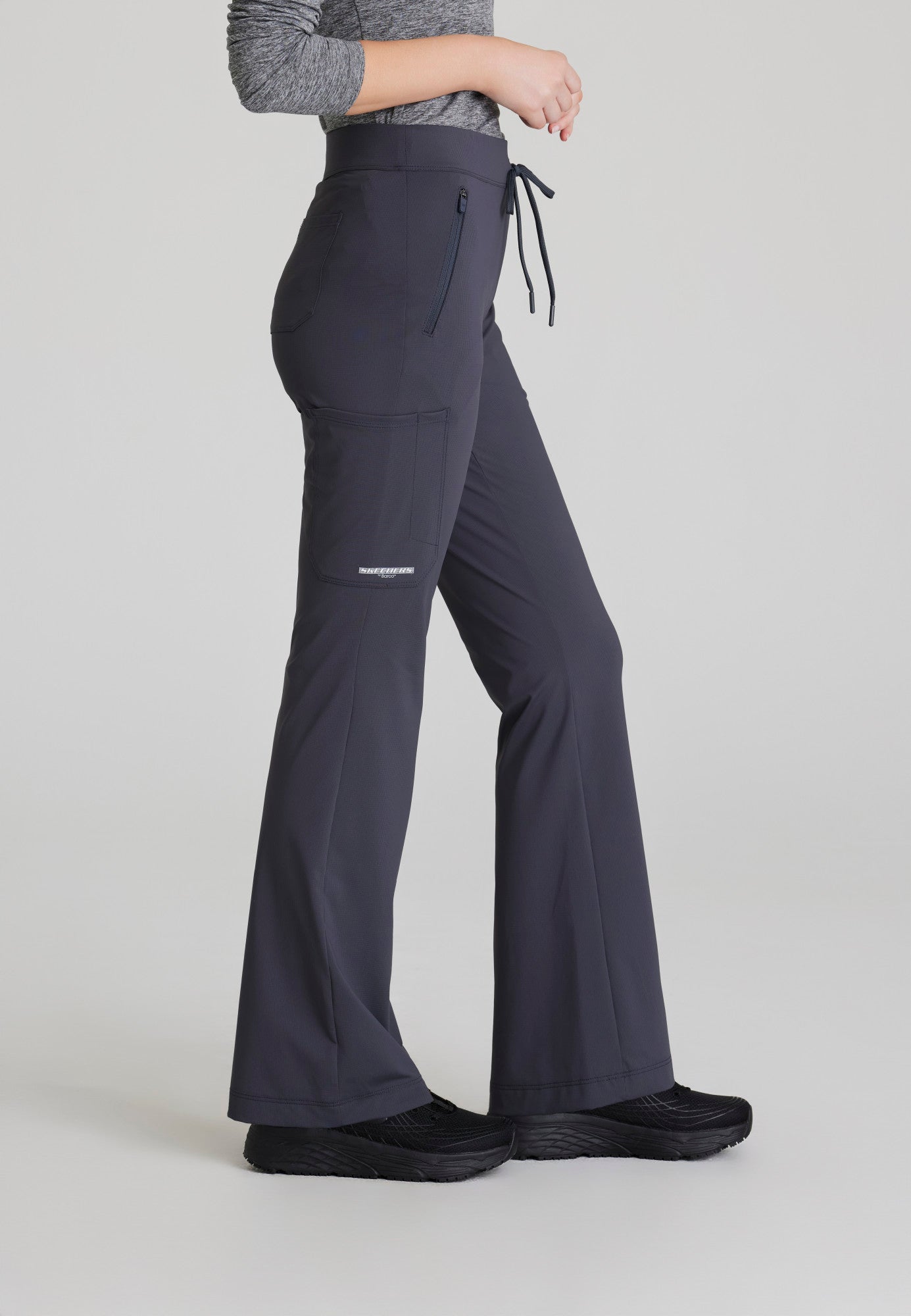 Glide Knit Flare Pant - Pewter | Grey's Anatomy Scrubs