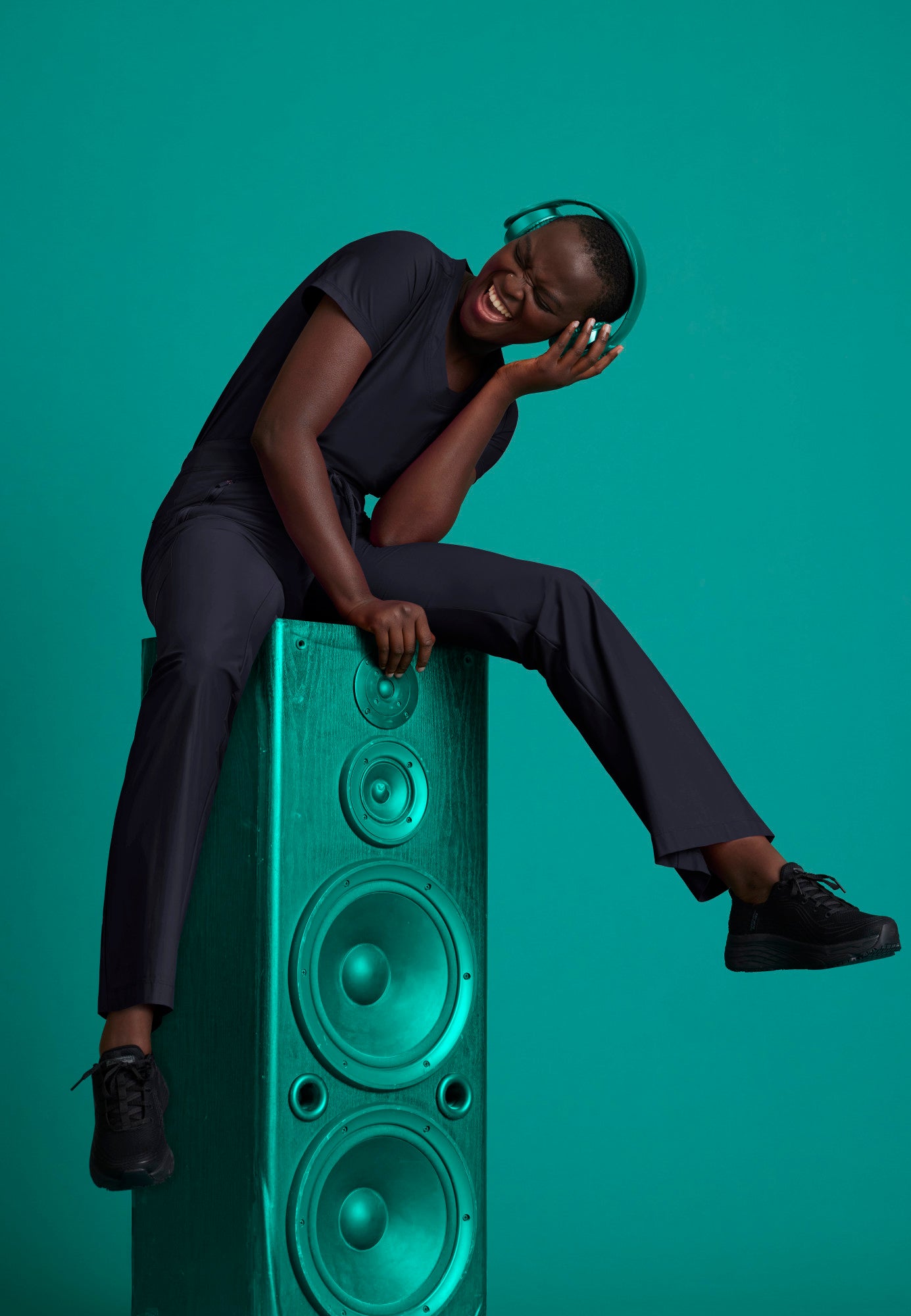 Glide Knit Flare Pant - Pewter | Grey's Anatomy Scrubs