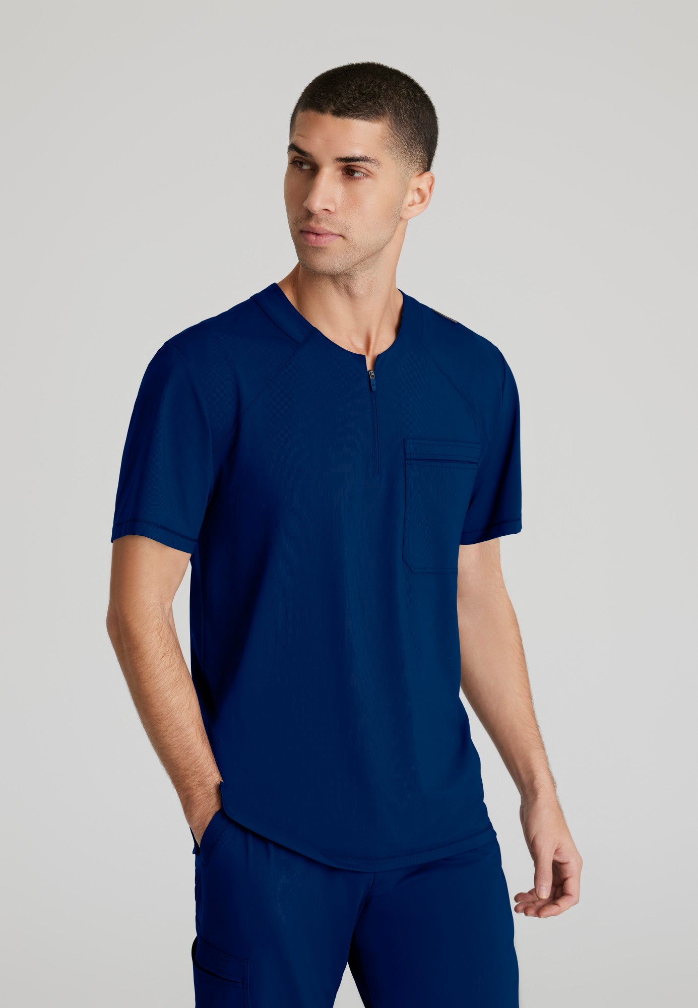 Flex Knit Top - Navy | Grey's Anatomy Scrubs