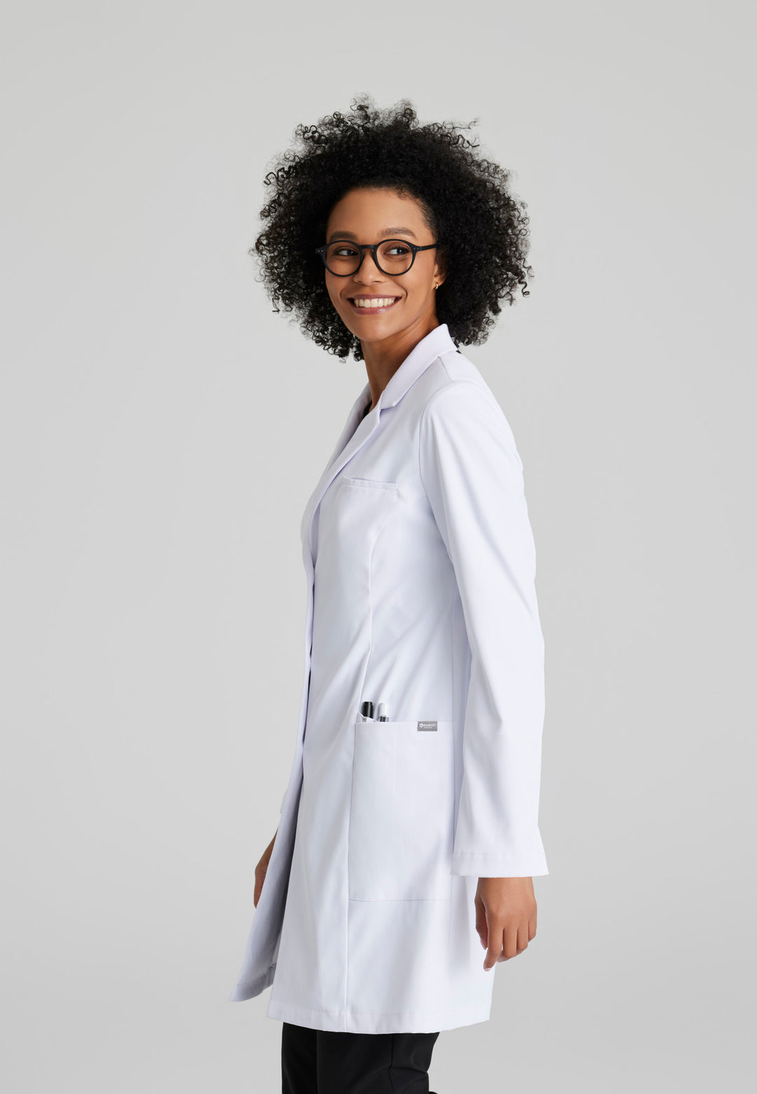 Anatomy 7446 Grey's Anatomy Black Lab Coat Scrub Jacket