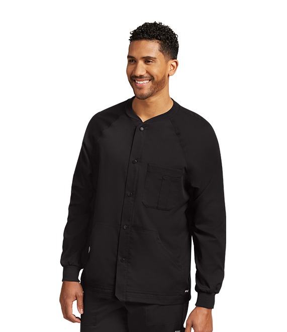 Cole Warm-Up - Men's 5 Pocket Raglan Sleeve Warm-Up Scrub Jacket