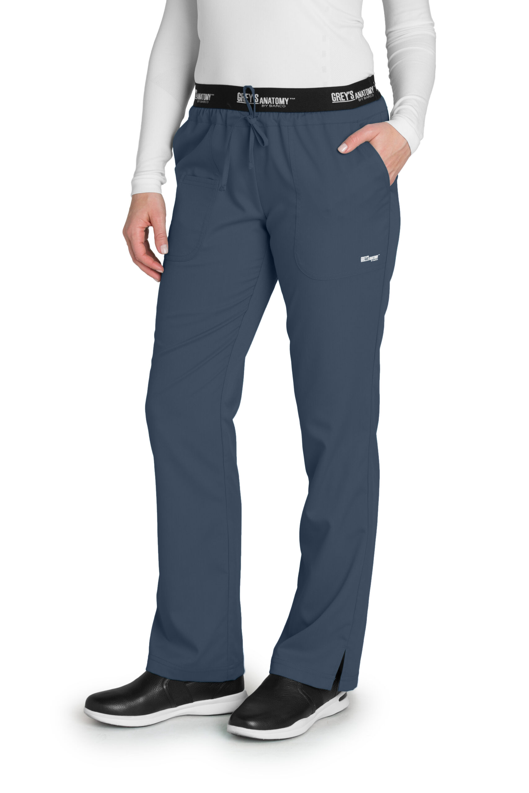Grey's Anatomy Classic Aubrey Pant - 3 Pocket Scrub Pants in Steel