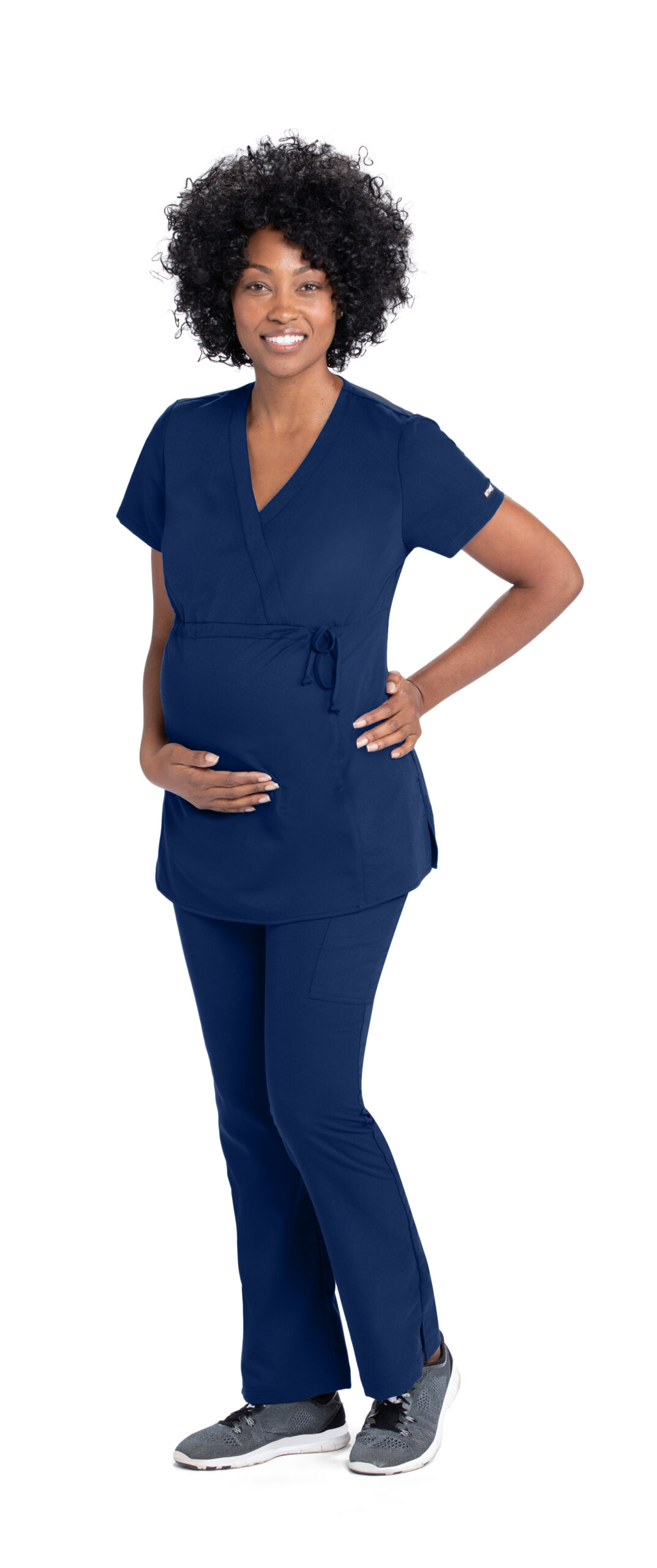 Grey's Anatomy Classic Lilah Scrub Top | Women's Maternity in Indigo