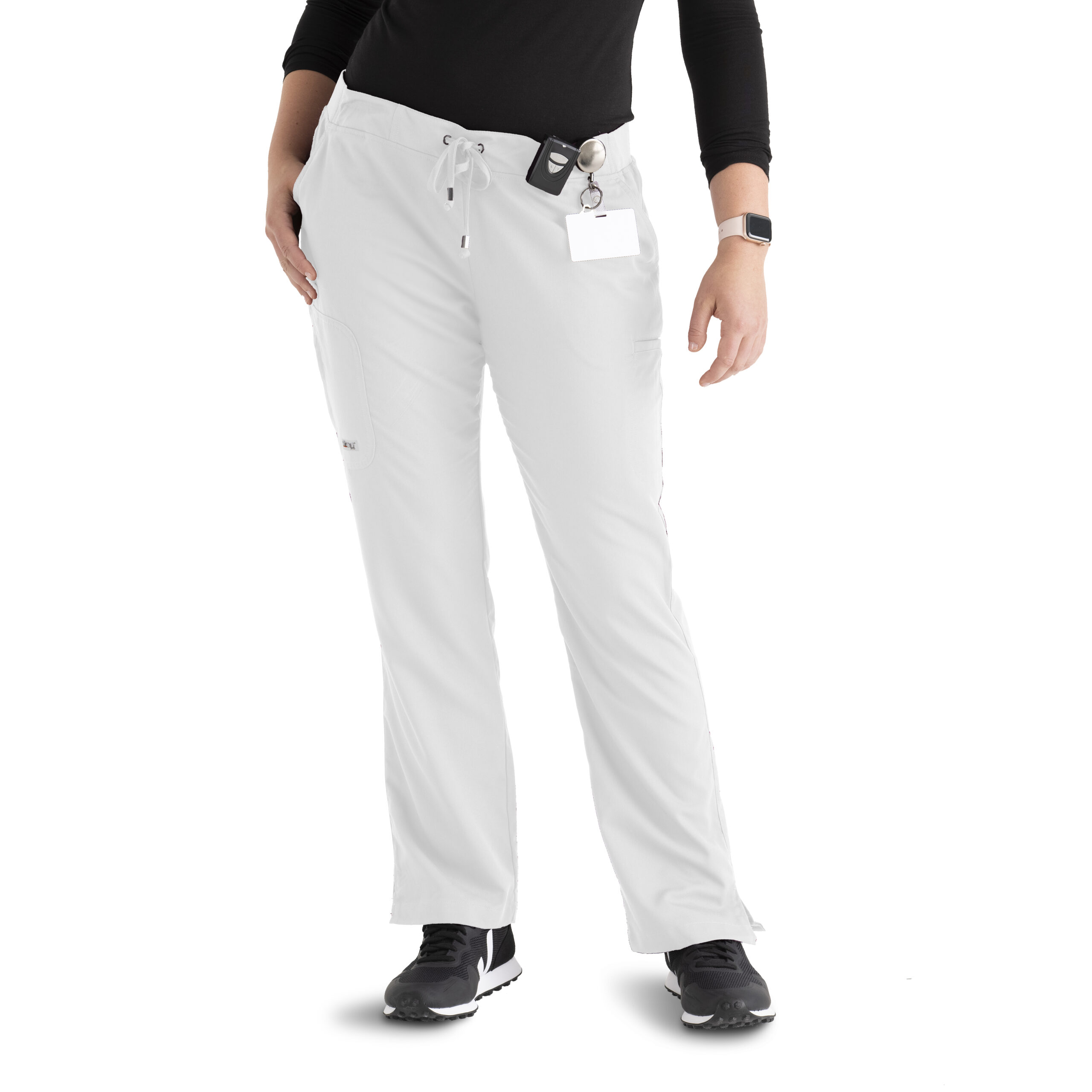 Grey's Anatomy Classic Mia Scrub Pant - 6 Pocket Scrub Pants in White