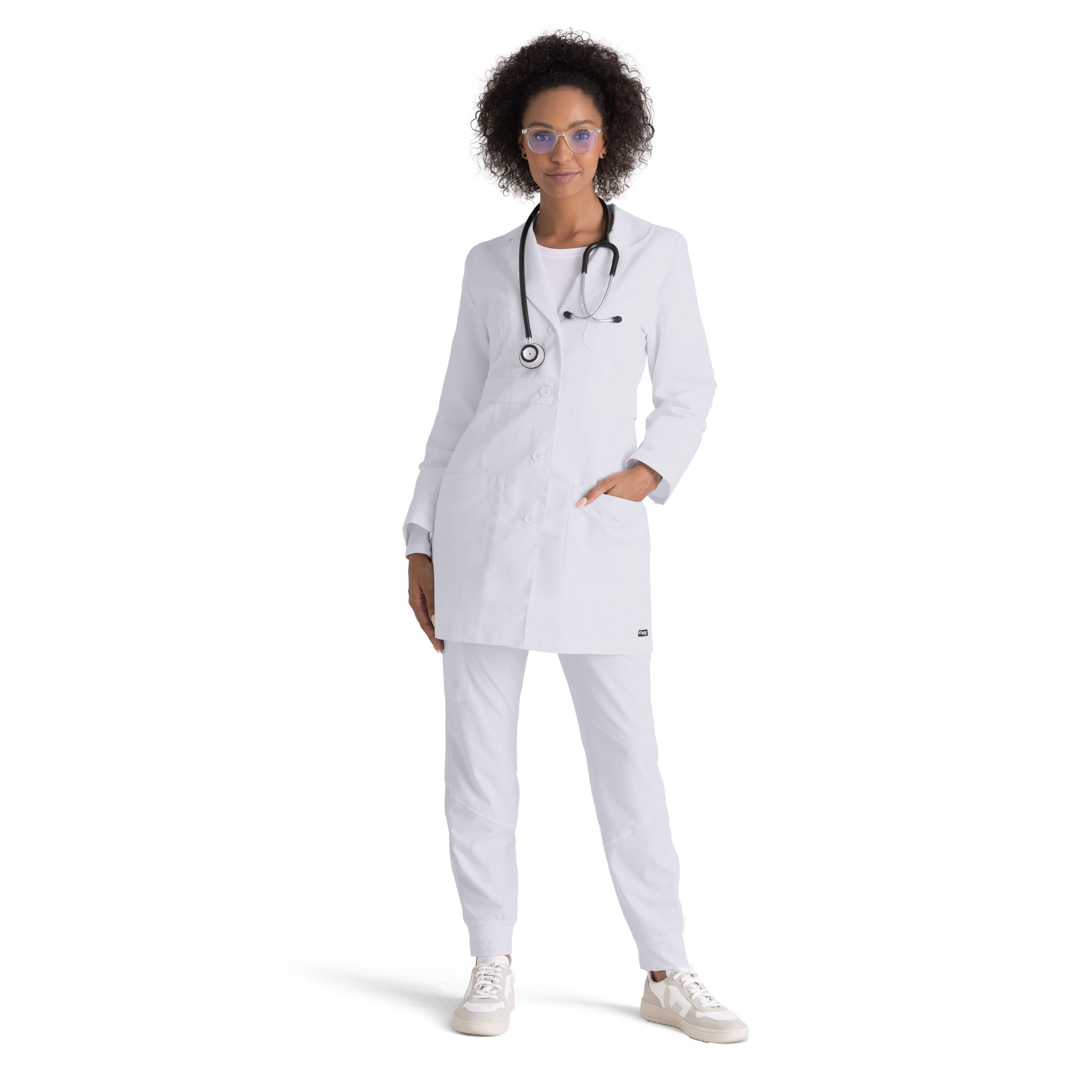 Grey's Anatomy Classic Lily Lab Coat - 3 Pocket Women's Lab Coat in White