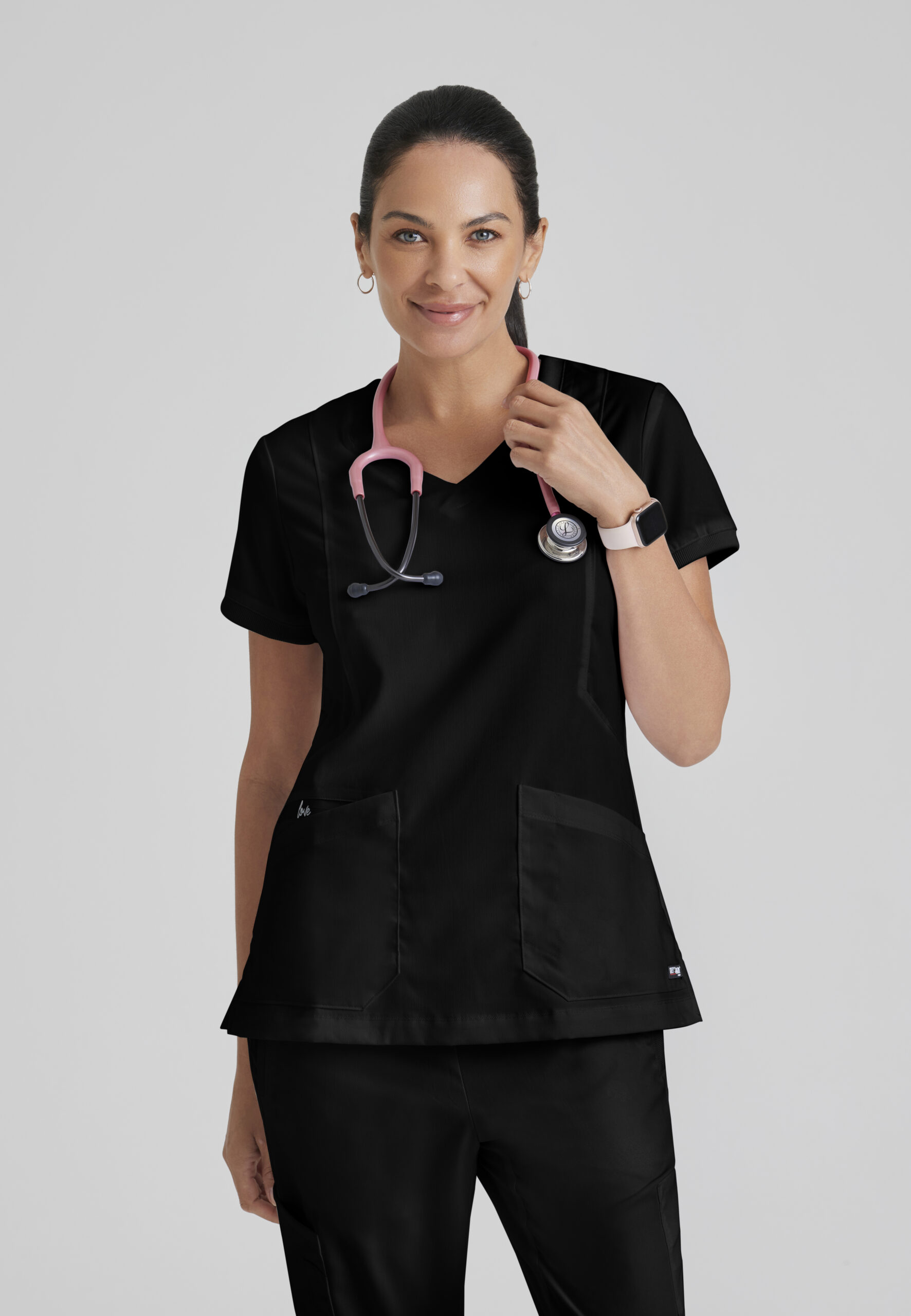 Women's Grey's Anatomy Black Scrubs